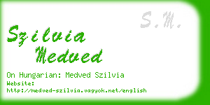 szilvia medved business card